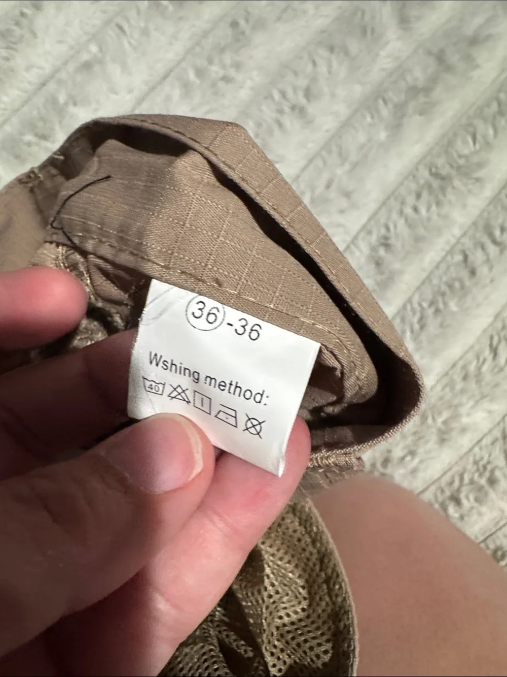 Men's Tan Utility Cargo Pants with Multiple Pockets